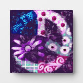 Tabletop Plaque Whimsisches Abstraktes Friedenszei Fotoplatte (Vorderseite)