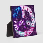 Tabletop Plaque Whimsisches Abstraktes Friedenszei Fotoplatte (Vorderseite)