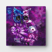 Tabletop Plaque Whimsisches Abstraktes Schale Lila Fotoplatte (Vorderseite)