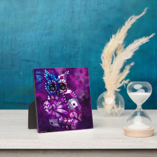 Tabletop Plaque Whimsisches Abstraktes Schale Lila Fotoplatte