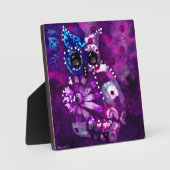 Tabletop Plaque Whimsisches Abstraktes Schale Lila Fotoplatte (Vorderseite)