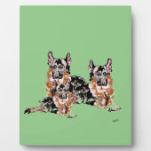 Tabletop Plaque with Easel : DEUTSCHE SHEPHERES Fotoplatte (Vorderseite)