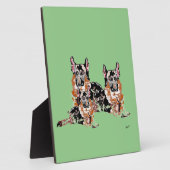 Tabletop Plaque with Easel : DEUTSCHE SHEPHERES Fotoplatte (Seite)