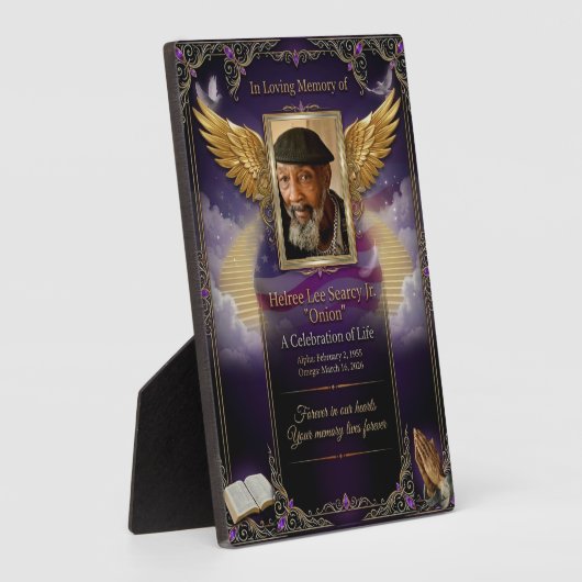 Tabletop Plaque with Easel Fotoplatte (Seite)