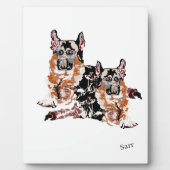 Tabletop Plaque with Easel : German Shepherd Fotoplatte (Vorderseite)