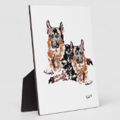 Tabletop Plaque with Easel : German Shepherd Fotoplatte (Seite)