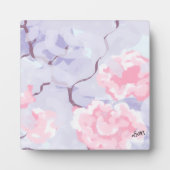 Tabletop Plaque with Easel : Pink Winters Roses Fotoplatte (Vorderseite)