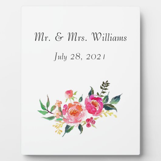 Tabletop Plaque with Easel - Wedding Fotoplatte (Vorderseite)