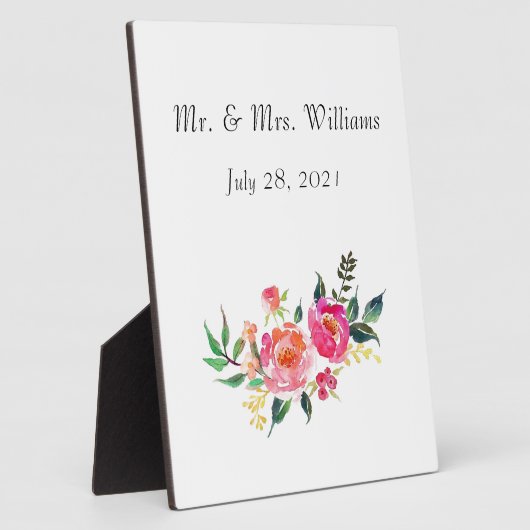 Tabletop Plaque with Easel - Wedding Fotoplatte (Seite)