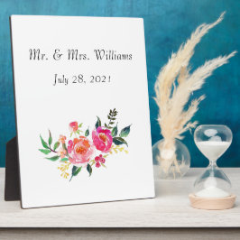 Tabletop Plaque with Easel - Wedding Fotoplatte