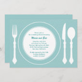 Tabletop Polterabend Einladung Türkis (Vorne/Hinten)