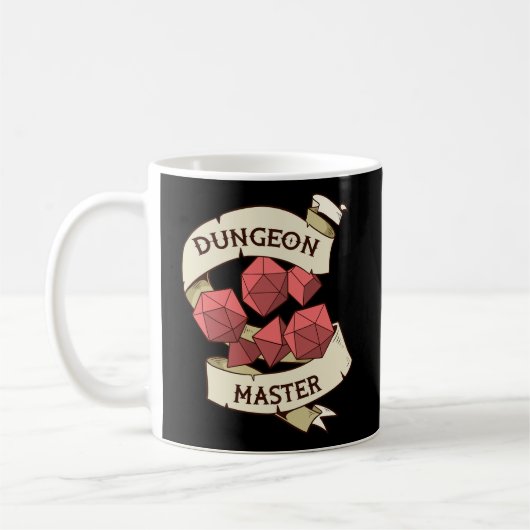 Tabletop Rolle Spielgeschenk Druck Retro Rpg Di Kaffeetasse (Links)