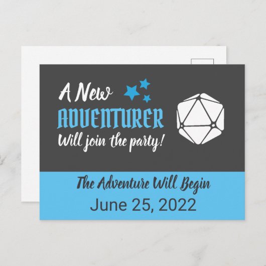 Tabletop RPG Blaue Schwangerschaft Ankündigung Pos (Vorne/Hinten)