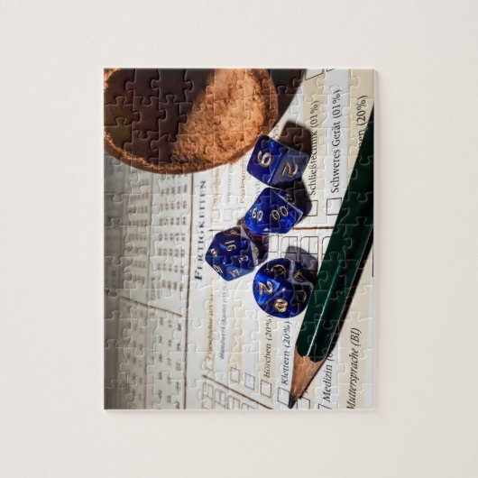 Tabletop RPG | Fantasy Role Player Character Sheet Puzzle (Vertikal)