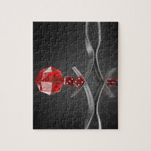 Tabletop RPG | Fantasy Role Player Dice on Gabel Puzzle (Vertikal)