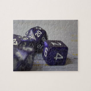 Tabletop RPG   PNP Fantasy Role Player Blue Würfel Puzzle