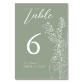 Tabletop Signs Brautparty Minimalistisch modern. Tischnummer (Rückseite)