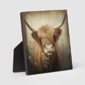 Tabletop-Tafel einer Highland-Kuh Fotoplatte (Vorderseite)
