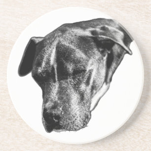 Tabletop Tranquil - Pitbull Mix Mini Getränkeuntersetzer