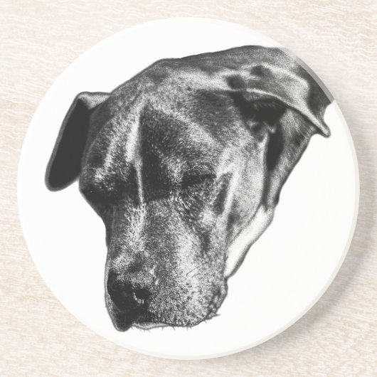 Tabletop Tranquil - Pitbull Mix Mini Getränkeuntersetzer (Vorne)