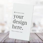 Tabletop Unterschreiben Sie Ihr Design Upload 4" x Sockelschild