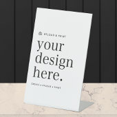 Tabletop Unterschreiben Sie Ihr Design Upload 4" x Sockelschild