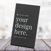 Tabletop Unterschreiben Sie Ihr Design Upload 4" x Sockelschild