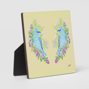 Tabletop W/Leinwand : Blue Bird's Of Happiness Pla Fotoplatte