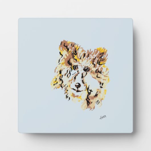 Tabletop W/Leinwand: Collie Plaque Fotoplatte (Vorderseite)