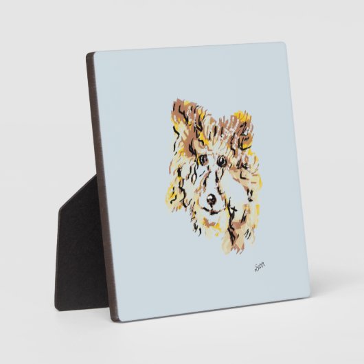Tabletop W/Leinwand: Collie Plaque Fotoplatte (Vorderseite)