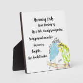 Tabletop W/Leinwand: Die Humming Bird Plaque Fotoplatte (Vorderseite)