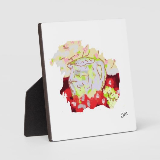 Tabletop W/Leinwand : Stillleben Pitcher mit Früch Fotoplatte (Vorderseite)