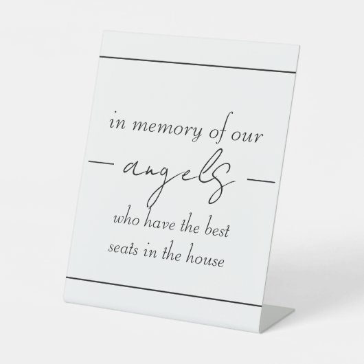 Tabletop-Zeichen Sockelschild (Vorderseite)