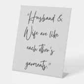 Tabletop-Zeichen Sockelschild (Vorderseite)