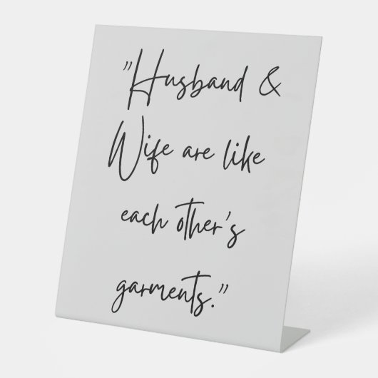 Tabletop-Zeichen Sockelschild (Vorderseite)