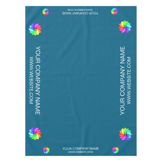 Tablett für die Ausstellung Custom Logo Blue Tischdecke (Vorderseite)