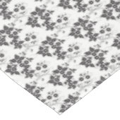 Tablette "60x84" Schwarz-Weiß-Blüte Tischdecke (Schrägansicht)