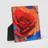 Tablette Abstrakte Rose Fotoplatte (Vorderseite)