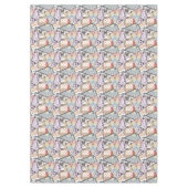 Tablette Abstraktes Patchwork Stepprücken Retro Tischdecke (Vorderseite)