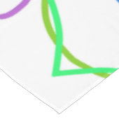 Tablette, Blume des weißen, grünen Kaleidoskops Tischdecke (Schrägansicht)