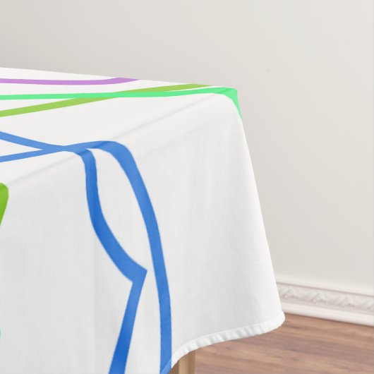 Tablette, Blume des weißen, grünen Kaleidoskops Tischdecke (Beispiel)