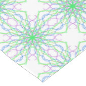 Tablette, Blume des weißen, grünen Kaleidoskops Tischdecke (Schrägansicht)