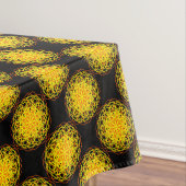 Tablette, Blume Gelborange Kaleidoskop Tischdecke (Beispiel)