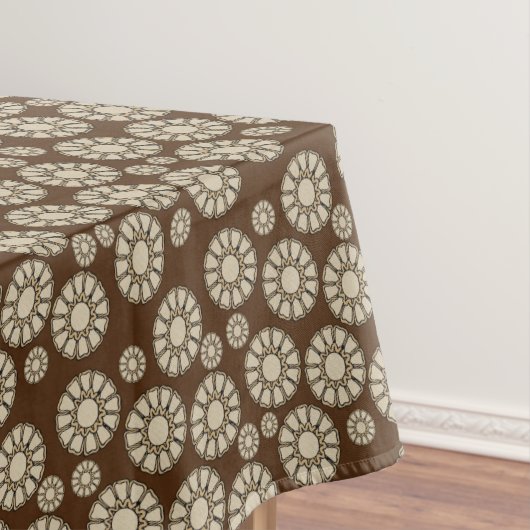 Tablette Braun Beige Blüte Tischdecke (Beispiel)
