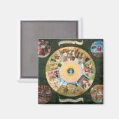 Tablette der sieben Toten Sünden Magnet (Vorderseite/Rückseite)