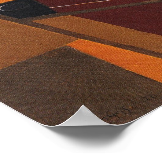 Tablette - Flasche und Fruchtschale Poster (Ecke)