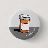 Tablette Flaschenmedikation Erinnerung Gesundheit Button (Vorderseite)