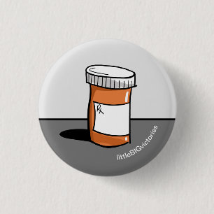 Tablette Flaschenmedikation Erinnerung Gesundheit Button