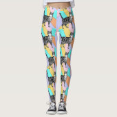 Tablette Katze Cool Tierpastel Harelquin Leggings (Vorderseite)