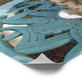 Tablette Katze Niedlich gestrichene Katzen Geburts Poster (Ecke)